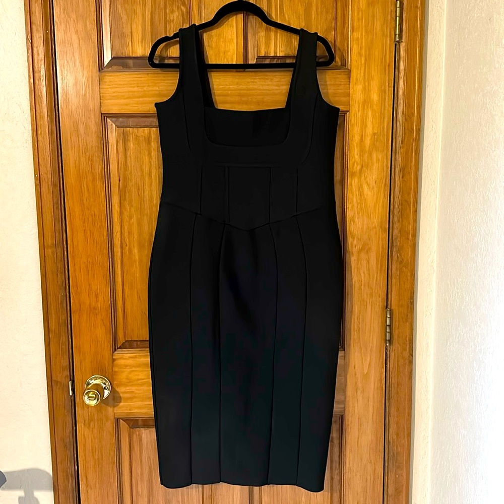 NWT Boohoo faux boned corset bodycon dress size 14